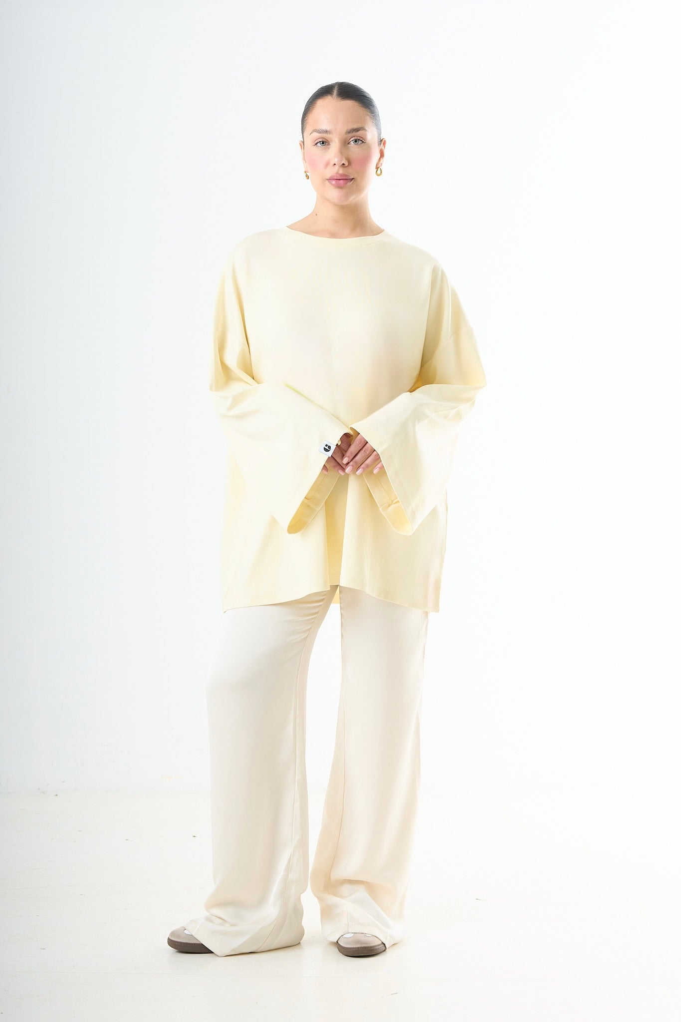 Premium Oversized Long Sleeve - Butter Yellow
